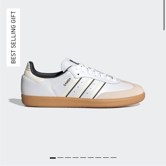 ADIDAS SAMBA OG SHOES, Cloud White / Off White / Core Black, size M7/W8/EU40 - Picture 6 of 11